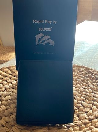 Cartera de piel Dolphin Negra