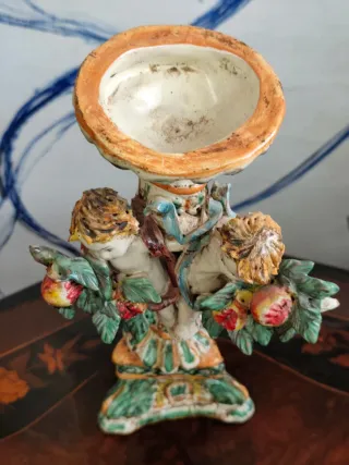 Candelabro Ceramica Caltagirone Cherubini