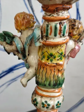 Candelabro Ceramica Caltagirone Cherubini