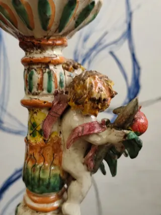 Candelabro Ceramica Caltagirone Cherubini