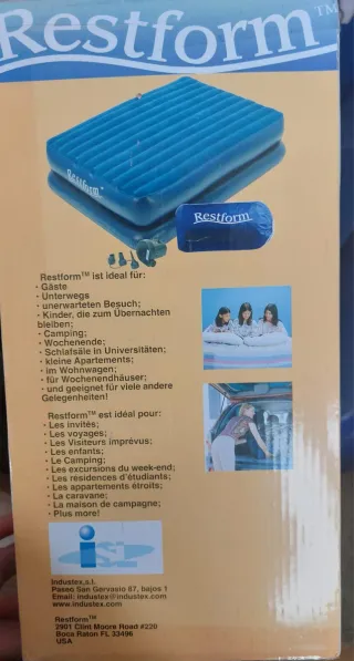 CAMA RESTFORM +TODOS LOS ACCESORIOS+BOMBA HINCHADO