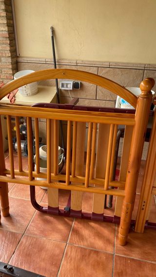 2 cabeceros madera pino cama 90