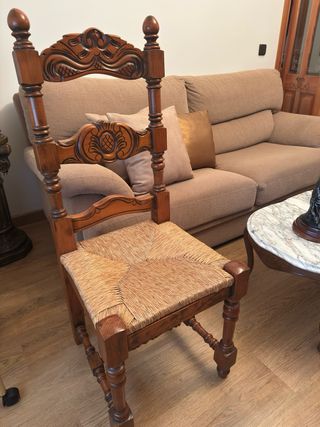 Silla madera maciza vintage