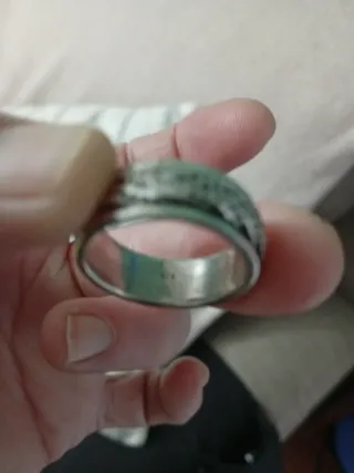 Anillo de plata trenzada de caballero.