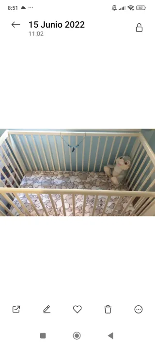 Cuna GULLIVER Ikea + colchón + cubre colchón