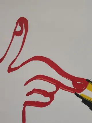 Original cartel de Isidro Ferrer pintado a mano.