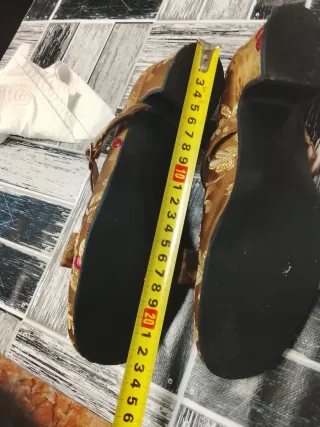 Zapatos de Fallera Marrones Florales