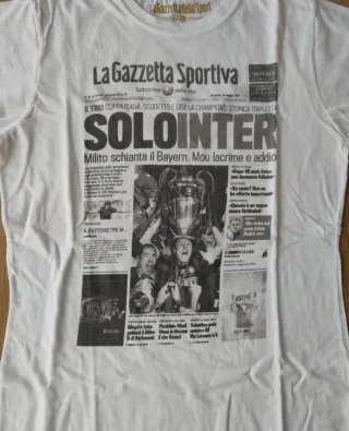 T-shirt Inter Triplete La Gazzetta dello Sport M