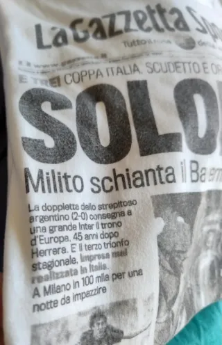 T-shirt Inter Triplete La Gazzetta dello Sport M