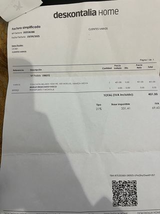 Colchon 105x190 Belardi