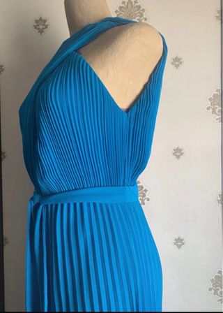 Vestido fiesta Zara invitada azul XS