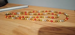 Collar de perlas multicolor