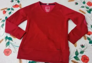 Felpa tecnica Quechua rossa taglia XS/S