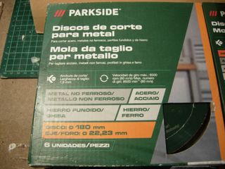 Discos de Corte para Tronzadora Parkside 180 mm