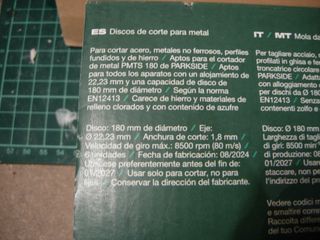 Discos de Corte para Tronzadora Parkside 180 mm