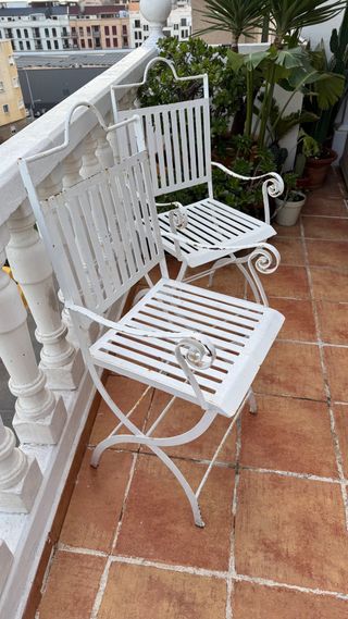 Sillas de forja blancas para exterior