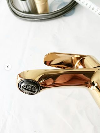 Grifo de lavabo dorado nuevo monomando baño