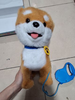 Peluche perro Shiba Inu sacando la lengua