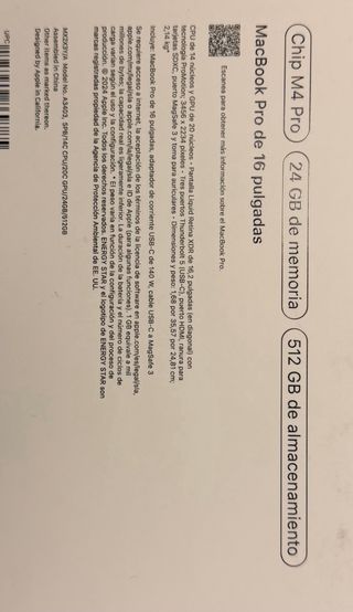 MacBook Pro 16 M4 PRO 24GB 512GB Space Gray