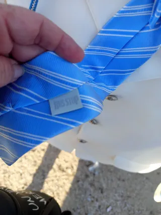 Traje comunión niño blanco y azul