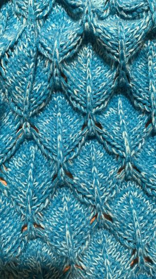 Bufanda lana azul larga y caliente