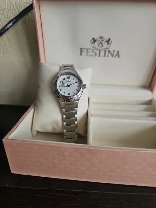 Reloj Festina Mujer Plata y Blanco