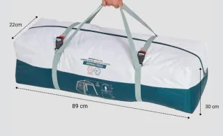 Carpa Decathlon Gris y Blanca