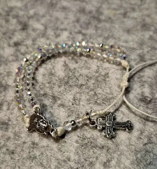 Pulsera Relicario Cristal y Plata