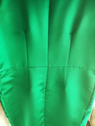 Vestido verde corto fiesta con abrigo