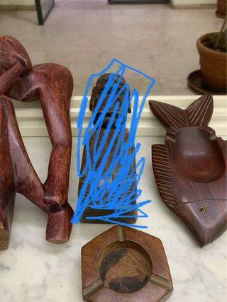 Lotto oggetti in legno