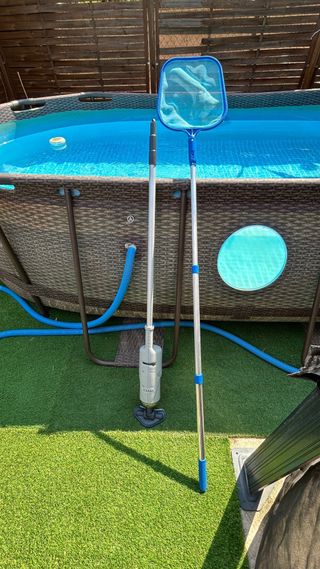 Piscina tubular con depuradora y clorador salino