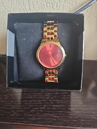 Reloj Tammis Dorado y Rojo
