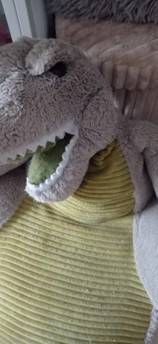 Adorabile puff dinosauro verde per bambini maisons du mu