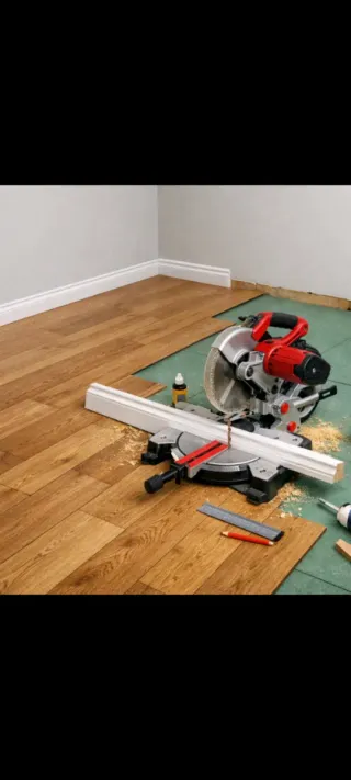 Montaje de suelos de tarima flotante.