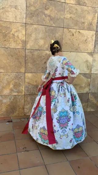 Cancán Fallera 90cm Blanco.