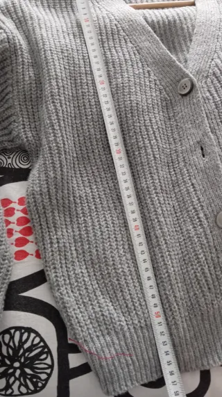 Chaqueta de punto gris talla M