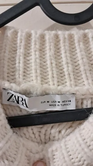 Jersey Zara trenzado piedras talla única