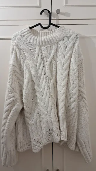 Jersey Zara trenzado piedras talla única