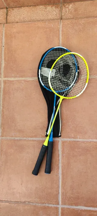 Raquetas de bádminton con funda