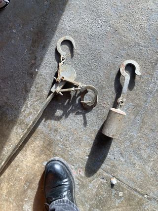 Báscula antigua de gancho