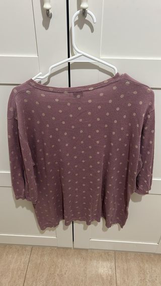 Jersey morado con lunares talla XL