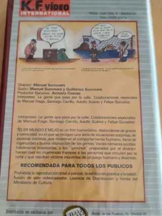 Película vhs Manuel summer: To Er Mundo E... ¡Mejó