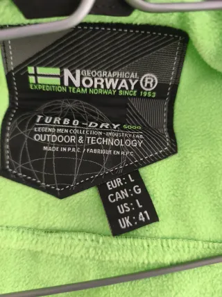 Chaqueta Norway Hombre Negra y Verde