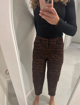 Pantalón Zara Estampado Animal Print