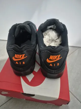 Nike Air Max 90 Scarpe Uomo Nero Arancio