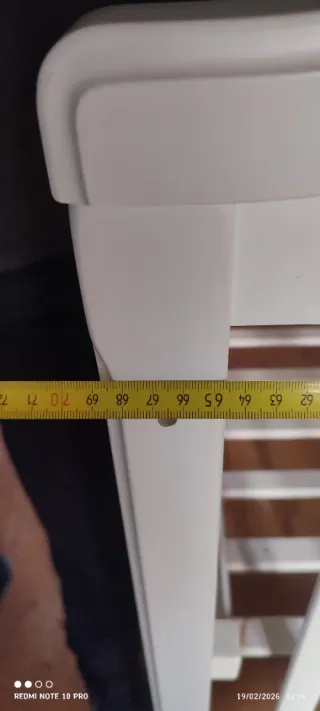 Cuna de madera blanca natural