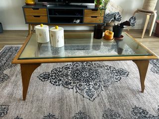 Mesa de centro madera y cristal