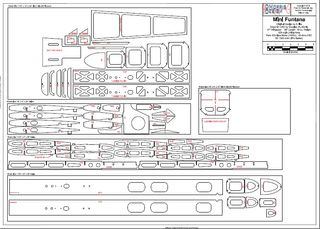 PLANOS EN PAPEL (2) DE AVION MINI FUNTANA