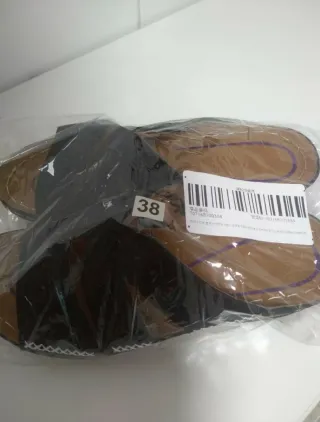 Sandalias negras mujer cuña. Nuevas