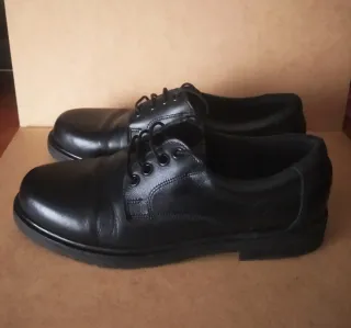 Zapatos Planos Negros Cordones